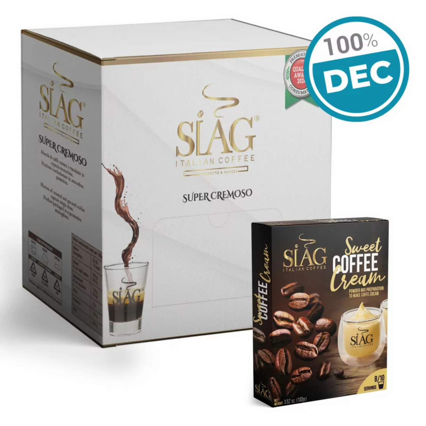 Siag Caffè 100 Capsule Dek Compatibili A Modo Mio + Crema