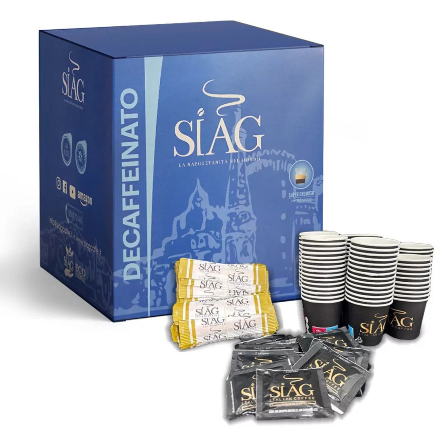 Siag Caffè 150 Cialde Dek con KIT Accessori